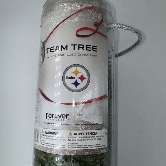 NEW Forever Collectibles Pittsburgh Steelers NFL Mini Christmas Tree 16 Ornament - Picture 5 of 12